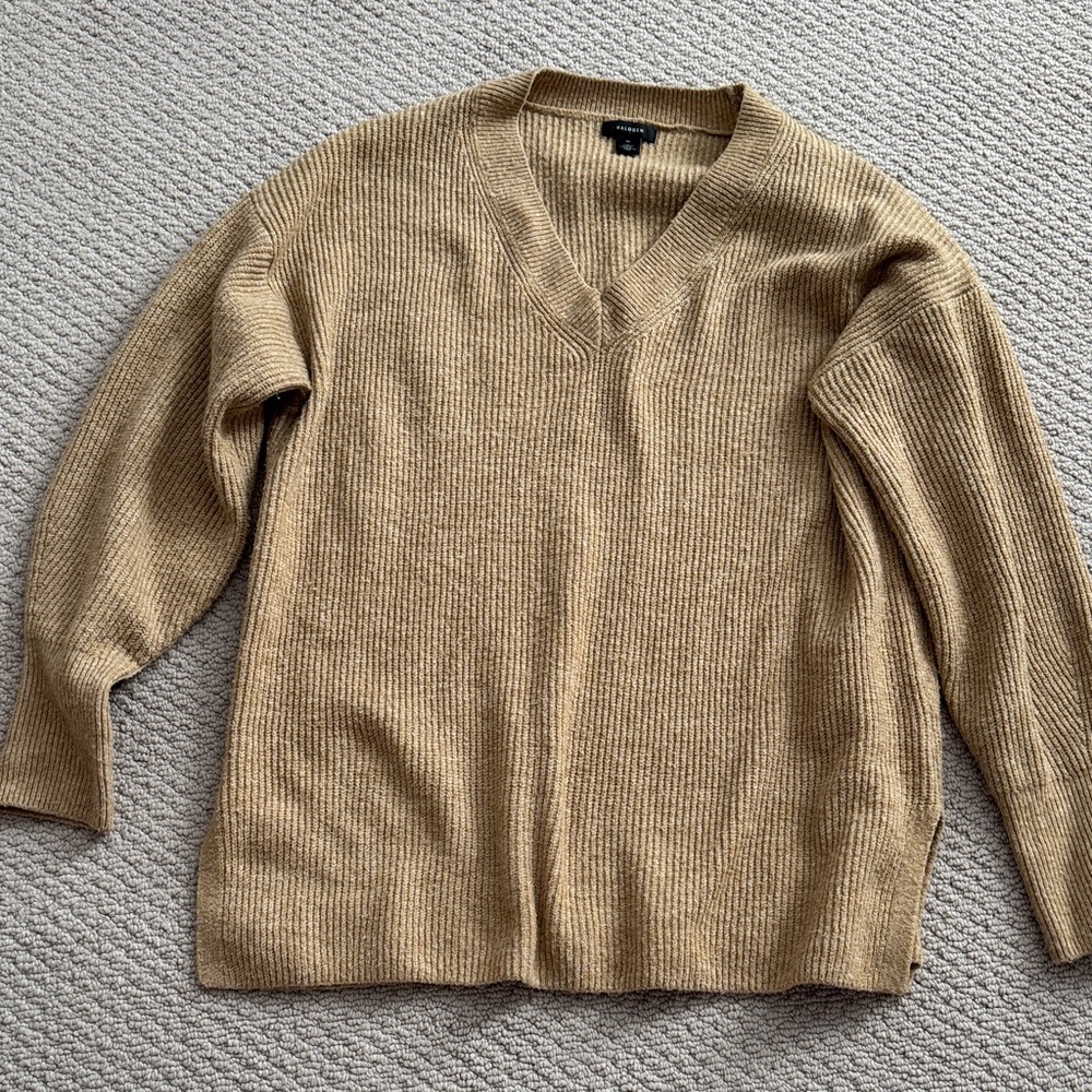 Tan V-Neck Sweater